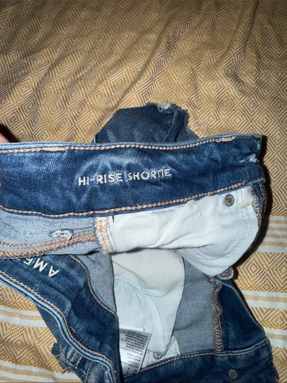 Distressed Dark Wash Denim Cutoff Shorts